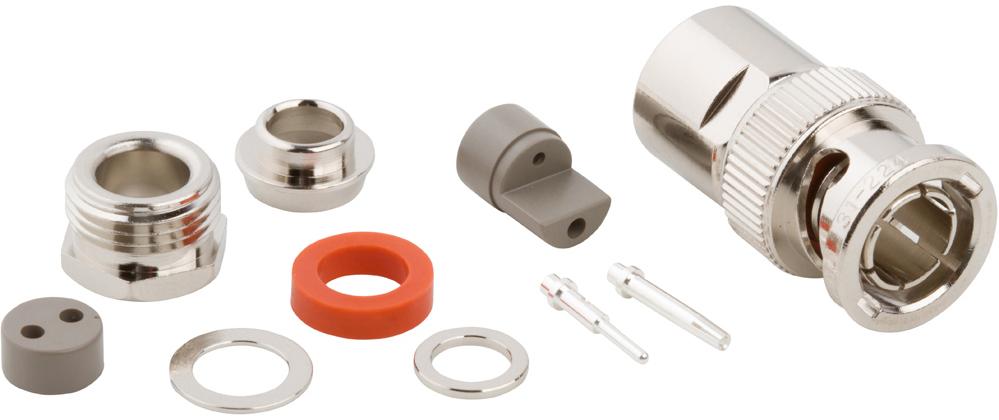 Amphenol RF-031-224 Connettore RF Conn Twin-BNC 0Hz to 0.5GHz 50Ohm Clamp ST Cable Mount PL Silver