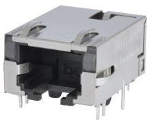 Bel Fuse-2250934-1 Steckverbinder, Telefon und Telekommunikation Conn RJ-45 RCP 8 POS 1.02mm Solder RA Thru-Hole 16 Terminal 1 Port