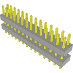 Conn Board Stacker HDR 28 POS 2mm Solder ST Top Entry Thru-Hole Bulk