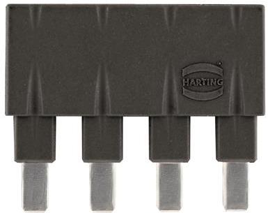 HARTING-09330009854 Steckverbinderbrücken und Shunts Jumper Along 1x4 black 16A