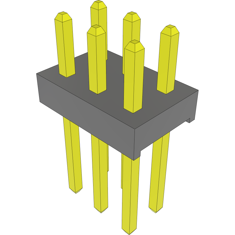 Samtec-MTMM-103-06-S-D-110 Cabezales del conector y receptáculos PCB Conn Unshrouded Header HDR 6 POS 2mm Solder ST Top Entry Thru-Hole Bulk