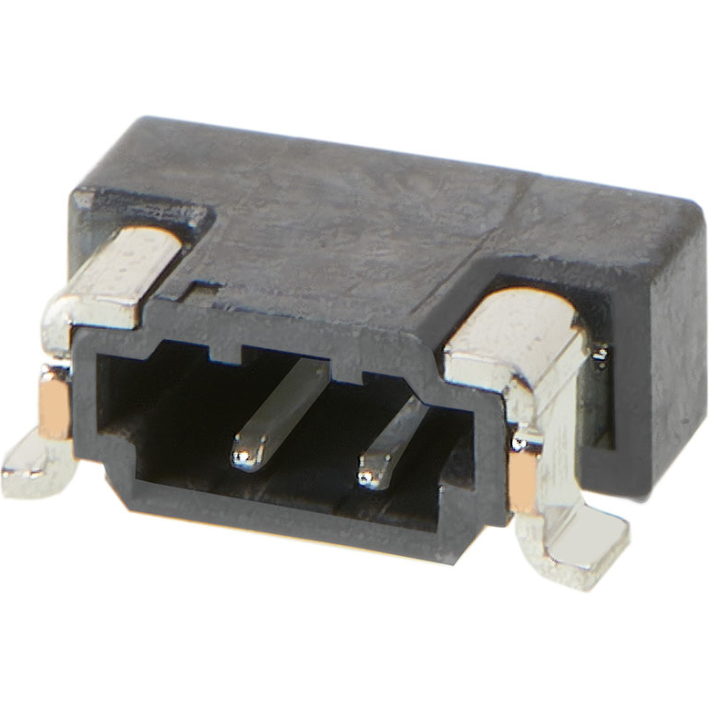 Molex-2147210040 Cabezales del conector y receptáculos PCB Conn Shrouded Header (4 Sides) HDR 4 POS 0.8mm Solder RA Side Entry SMD T/R