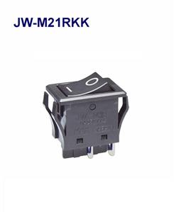 NKK Switches-JW-M21RKK Switch Rocker Switch Rocker ON None OFF DPST Quick Connect/Solder Lug Curved Rocker 10A 250VAC 25000Cycles