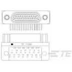 TE Connectivity-1532260-8 Conector D-subminiatura Conn D-Sub F 21 POS 0.63mm Solder RA Thru-Hole 21 Terminal 1 Port
