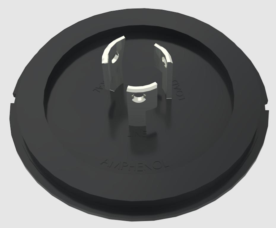 Amphenol Communications Solutions-FLBP70002 Lighting Accessories Base NEMA ANSI C136.41, 76mm, 3 Power, No Signal, Vented