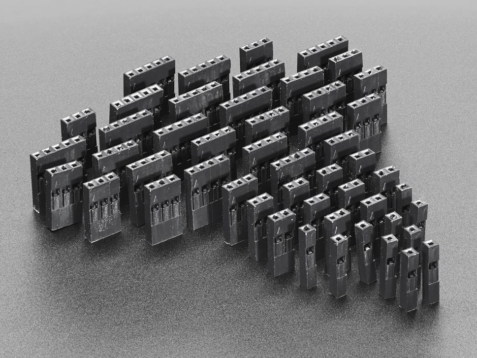 Adafruit Industries-3145 Komponentensätze Small Single Row Wire Housing Pack for DIY Jumper Cables