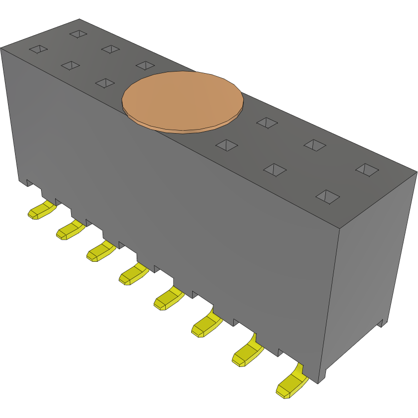 Samtec-SQW-108-01-F-D-VS-K-TR Steckverbinderleisten und Leiterplattenbuchsen Conn Socket Strip SKT 16 POS 2mm Solder ST Top Entry SMD T/R