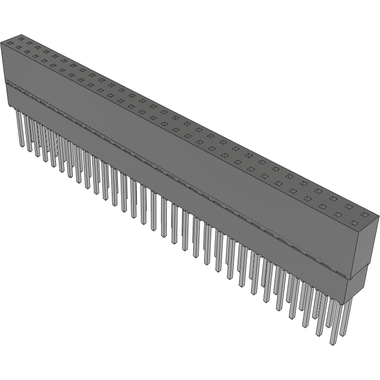 Samtec-ESQ-131-24-S-D 连接器插头及 PCB 插座 Conn Elevated Socket SKT 62 POS 2.54mm Solder ST Top Entry Thru-Hole Tube