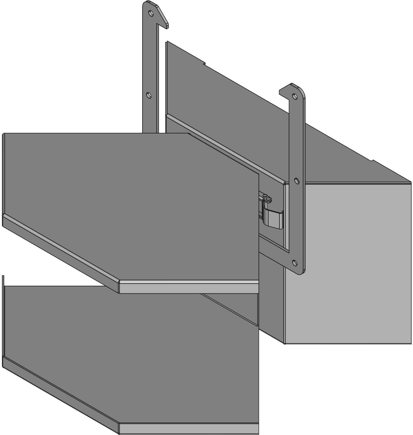 Hammond Manufacturing-1485E9Q Verdrahtungskanäle Wiring Ducts 90° Elbow Square with Cover Steel Gray