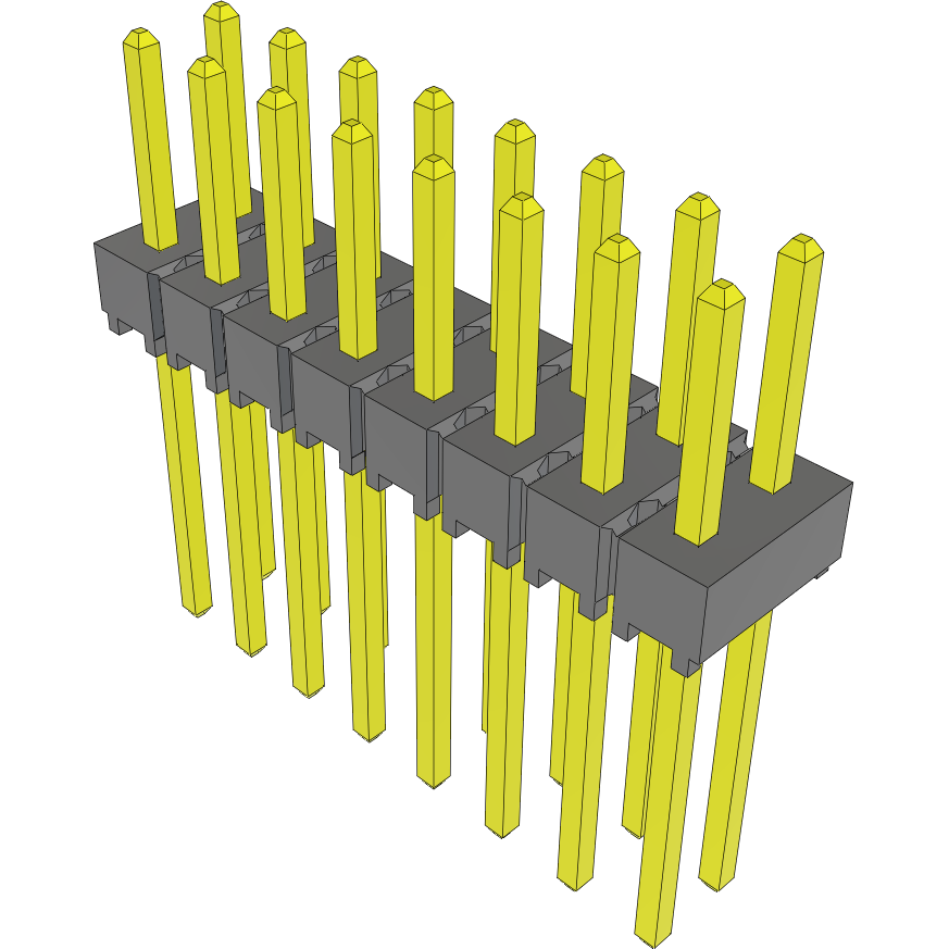 Samtec-HTSW-108-09-G-D Piastre connettori e prese PCB Conn Unshrouded Header HDR 16 POS 2.54mm Solder ST Top Entry Thru-Hole Bulk