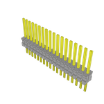 Conn Unshrouded Header HDR 18 POS 1.27mm Solder ST Top Entry Thru-Hole Tube