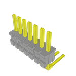 Conn Unshrouded Header HDR 7 POS 1.27mm Solder RA Side Entry Thru-Hole Bulk