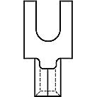 Molex-19129-0045 Terminales del conductor Block Spade Tongue Terminal 18-22AWG Copper 14.2mm Tin Krimptite™ Bag