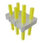 Conn Unshrouded Header HDR 6 POS 2.54mm Solder ST Top Entry Thru-Hole Bulk