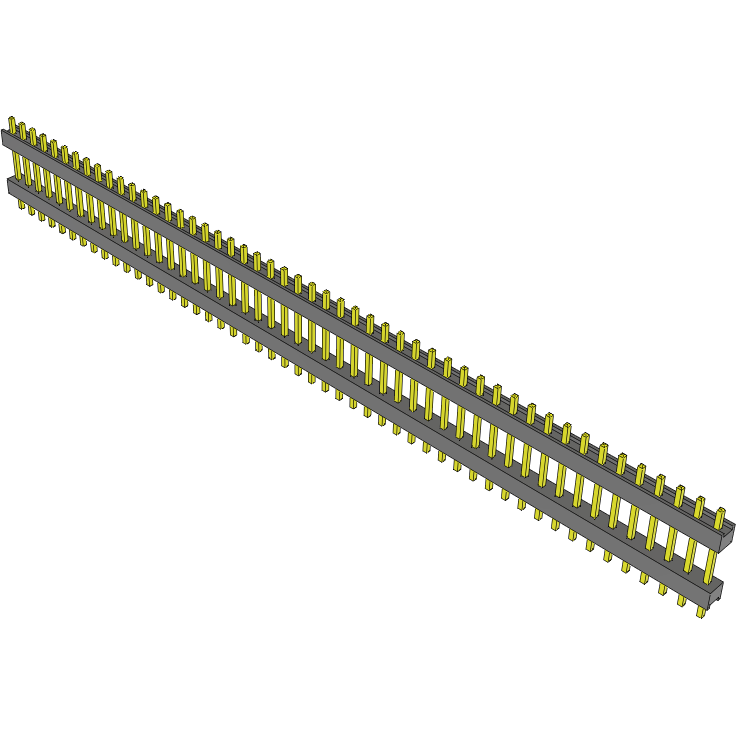 Samtec-DW-50-15-T-S-433 Embases de raccordement et réceptacles PCB Conn Board Stacker HDR 50 POS 2.54mm Solder ST Top Entry Thru-Hole Bulk