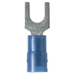 Fork Terminal 14-16AWG Copper Blue 19.49mm Tin Bottle