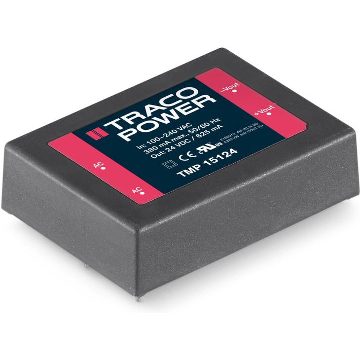 TRACO Electronic AG-TMP 15105 AC-DC-Spannungsversorgung AC/DC Power Supply Single-OUT 5V 3A 15W 4-Pin
