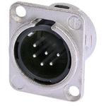 Conn XLR Connector M 6 POS Solder Cup ST Panel Mount 6 Terminal 1 Port