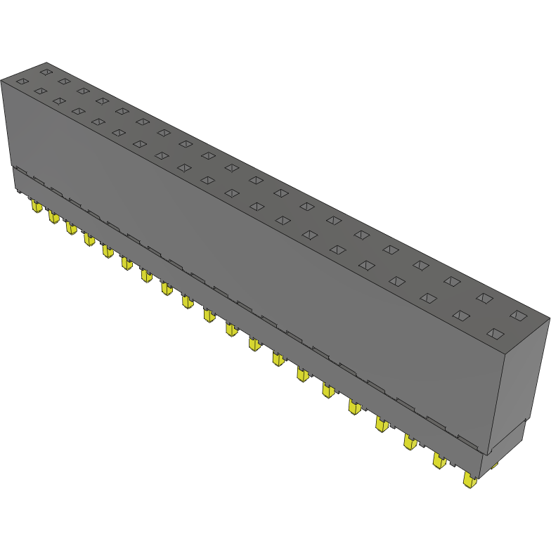 Samtec-ESQ-120-37-G-D Connector Headers and PCB Receptacles Conn Elevated Socket SKT 40 POS 2.54mm Solder ST Top Entry Thru-Hole Tube
