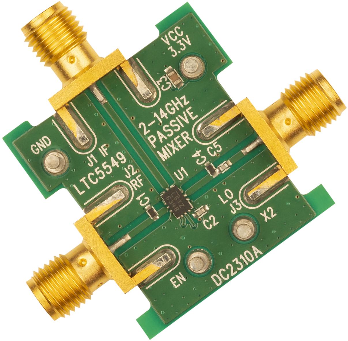 Analog Devices-DC2310A RF/Drahtlos-Entwicklungsplatinen und Kits LTC5549 Demo Board, 2GHz to 14GHz Microwave Mixer with Integrated LO Frequency Doubler