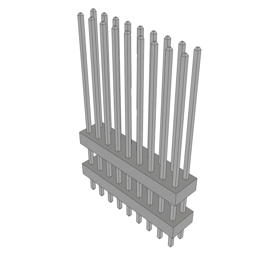 Samtec-TW-09-12-T-D-629-125 Steckverbinderleisten und Leiterplattenbuchsen Conn Board Stacker HDR 18 POS 2mm Solder ST Top Entry Thru-Hole Bulk