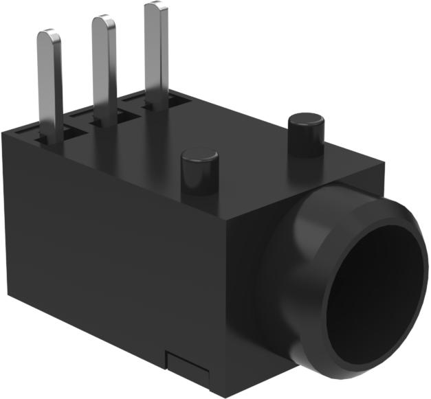 Tensility International-54-00142 Steckverbinder Conn DC Power RCP 2 POS Solder RA Thru-Hole 3 Terminal 1 Port