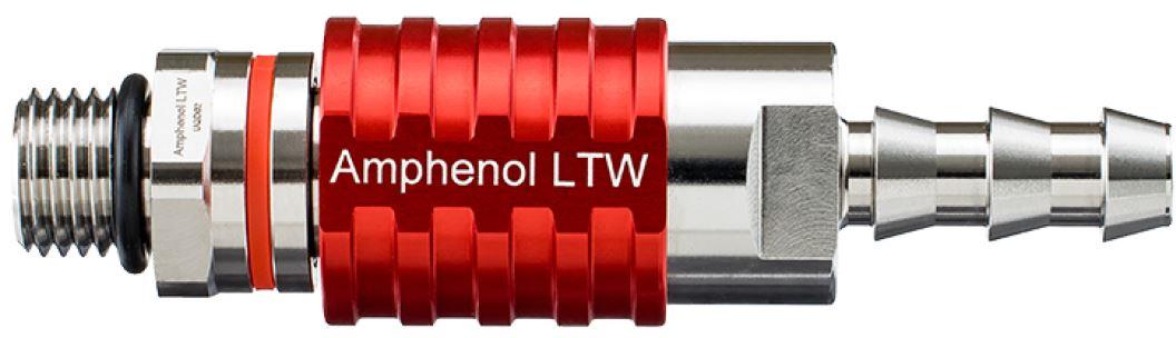 Amphenol-SQD02-SBBN-PADM-RD001 Accesorios de administración térmica Thrml Mgmt Access Liquid Cooling Socket Red Staniless Steel