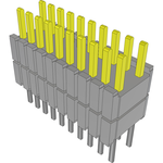 Conn Board Stacker HDR 20 POS 1.27mm Solder ST Thru-Hole Tube
