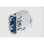 Amphenol Communications Solutions-GSB31D12021HHR Connector USB Conn USB 3.0 Type A RCP 9 POS 2mm/2.5mm Solder RA Thru-Hole 9 Terminal 1 Port Tray