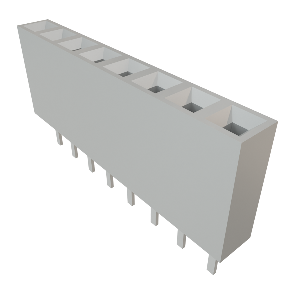 Samtec-BCS-108-F-S-TE 连接器插头及 PCB 插座 Conn Socket Strip SKT 8 POS 2.54mm Solder ST Top Entry Thru-Hole TIGER CLAW™ Tube