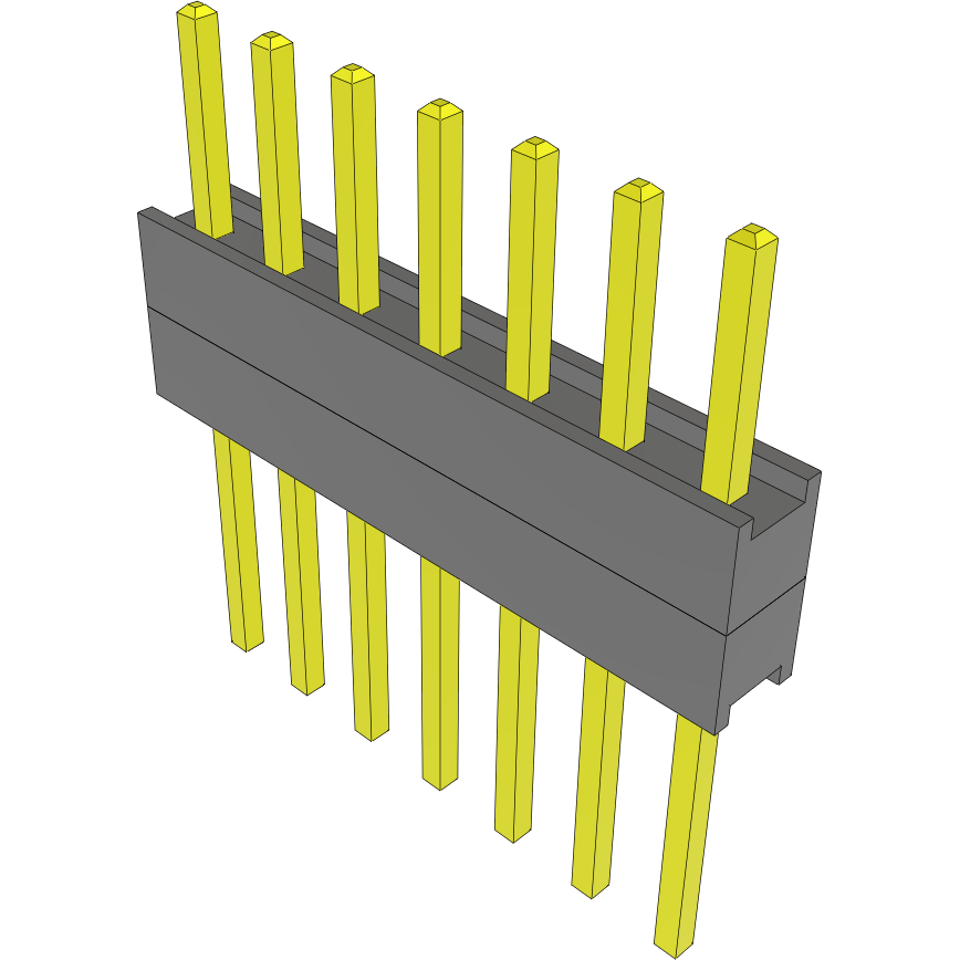 Samtec-EW-07-09-L-S-200 Cabezales del conector y receptáculos PCB Conn Board Stacker HDR 7 POS 2.54mm Solder ST Top Entry Thru-Hole Bulk