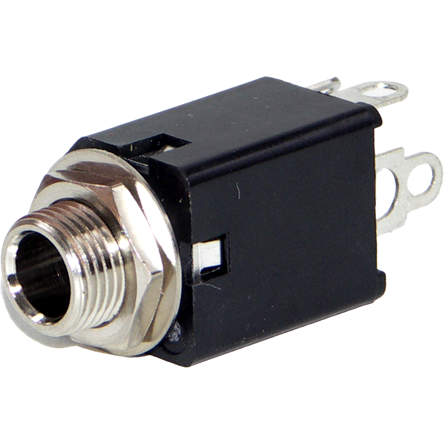 Switchcraft-112AX 音频及视频连接器 Conn Phone Jack F 2 POS Solder Lug ST Panel Mount 2 Terminal 1 Port