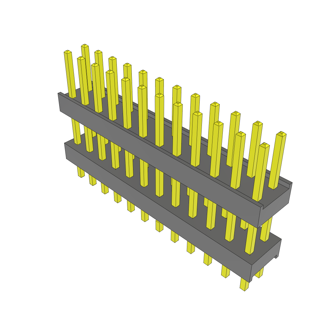 Samtec-ZW-12-09-T-D-390-120-LL Piastre connettori e prese PCB Conn Board Stacker HDR 24 POS 2.54mm Solder ST Top Entry Thru-Hole Bulk