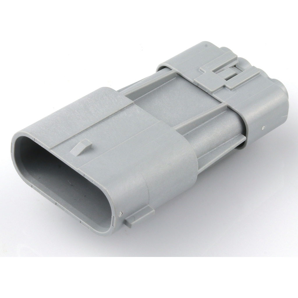 Molex-2077780304 Einzeladersteckverbinder, Gehäuse Conn Housing PL 4 POS 3.6mm Crimp ST Cable Mount Gray Squba Bag