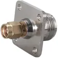 HUBER+SUHNER-39_SMA-N-50-1/1_NE RF-Steckverbinder Conn Type N-SMA Adapter 0Hz to 18GHz 50Ohm ST Flange Mount RCP/PL Gold Single