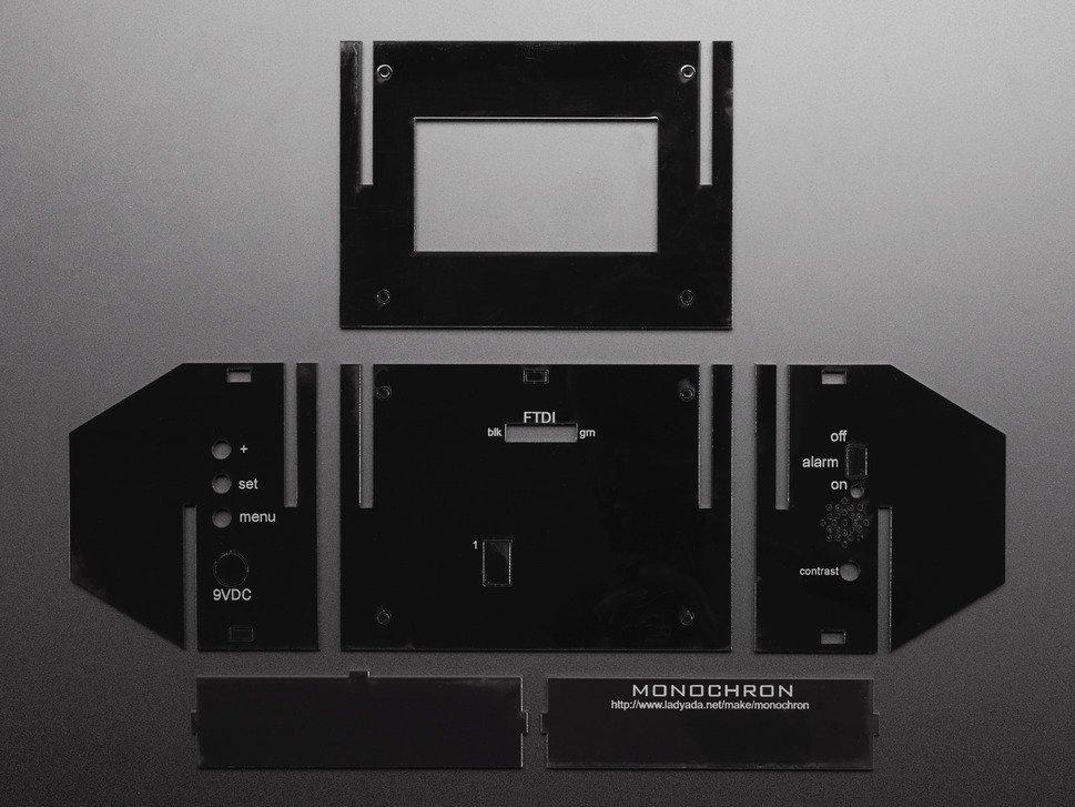 Adafruit Industries-236  Black Acrylic Monochron Enclosure