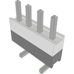 Conn Board Stacker HDR 4 POS 2.54mm Solder ST Top Entry SMD Layer