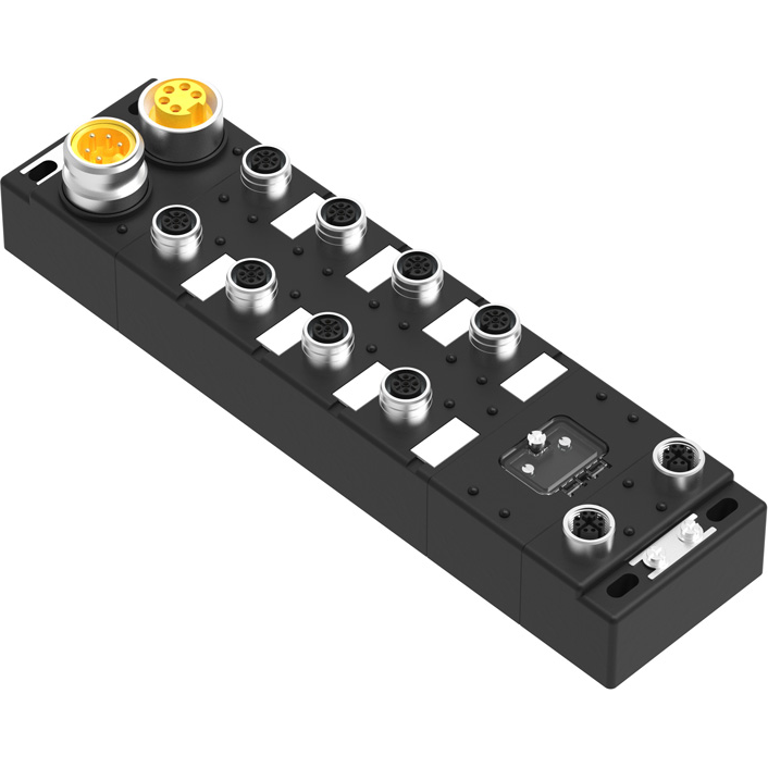 Molex-TCDEI-8D0P-DYU-G02 null Sensor/Actuator Box PNP Wiring 4 Pole M12 8 Port to M12