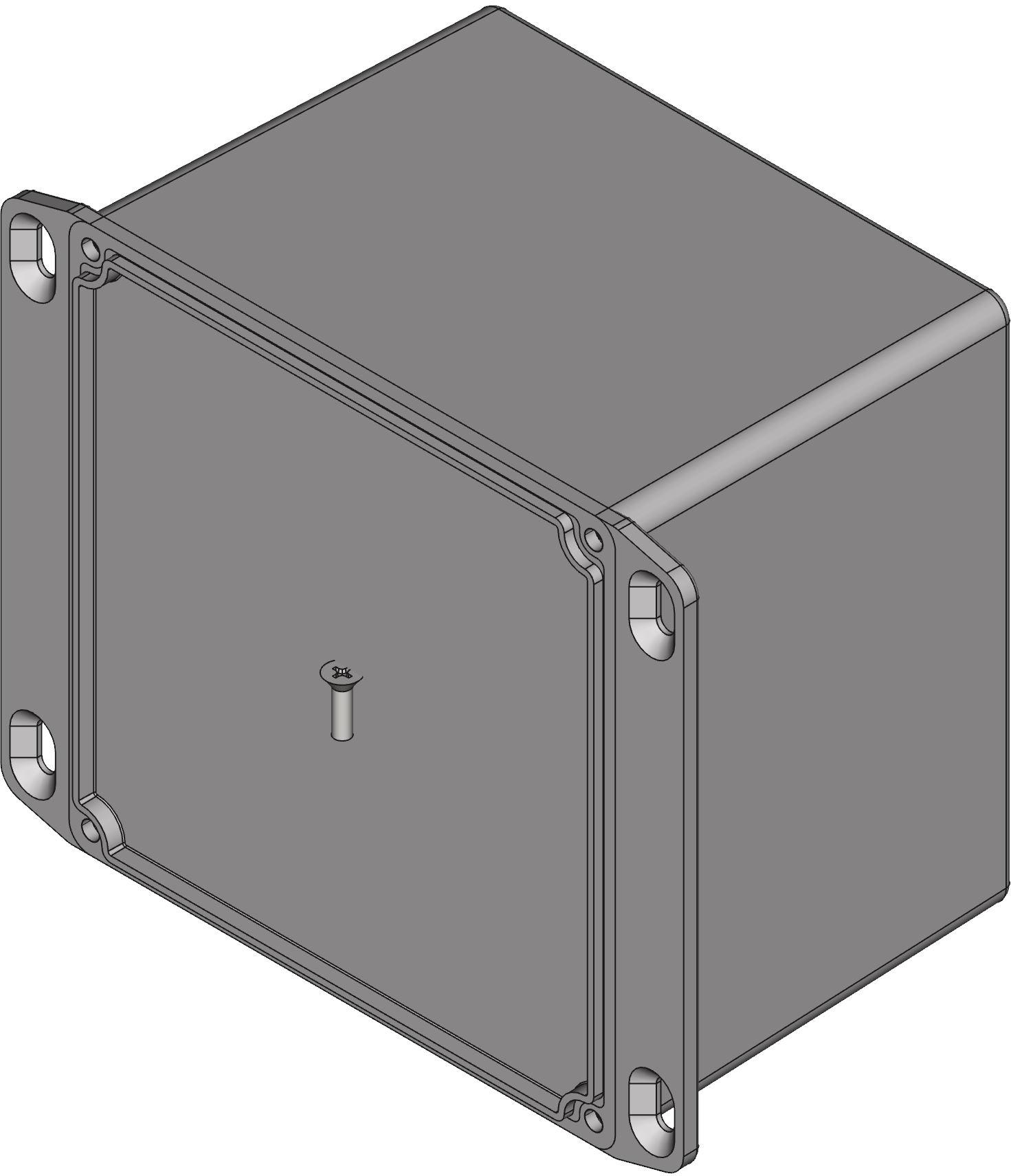 Hammond Manufacturing-1590VFL  Natural Die Cast Aluminum Flange Mount Watertight Enclosure