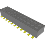 Conn Socket Strip SKT 22 POS 1.27mm Solder ST Bottom Entry SMD TIGER CLAW™ Tube