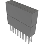 Conn Elevated Socket SKT 16 POS 2.54mm Solder ST Top Entry Thru-Hole Tube