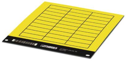 PHOENIX CONTACT-0831749 标签 Device marker, Sheet, yellow, unlabeled, Mounting type Adhesive, Lettering field 49 x 15 mm
