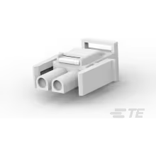 TE Connectivity-770017-1 Connector Discrete Wire Housing Conn Housing PL 2 POS 6.35mm Crimp ST Cable Mount White Package
