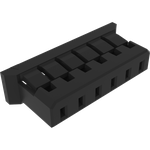 Conn Housing PL 6 POS 1.2mm Crimp ST Cable Mount Black Bag