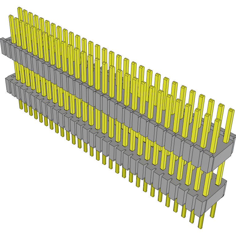 Samtec-DWM-30-57-G-D-375-001 Cabezales del conector y receptáculos PCB Conn Board Stacker HDR 60 POS 1.27mm Solder ST Thru-Hole Tube