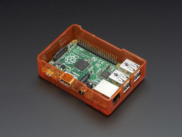 Adafruit Industries-Pi Model B+ / Pi 2 / Pi 3 Case Base Orange | 2250 箱、罩及架 Orange Case Base