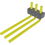 Conn Unshrouded Header HDR 3 POS 2.54mm Solder RA Side Entry Thru-Hole Bulk