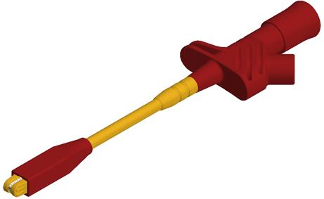 SKS Kontakttechnik-KLEPS 2800 RED Équipement de test de raccordement électronique Conn Test Probe F 1 POS ST Cable Mount 1 Port