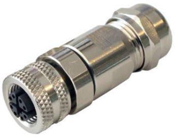 Bulgin Components PLC-PXMBNI12FBF08XSCPG9 Connecteur circulaire Conn M12 Circular SKT 8 POS Solder ST Cable Mount 8 Terminal 1 Port Buccaneer Bulk