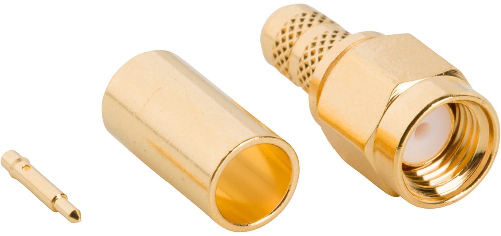 Amphenol RF-901-9870 RF-Steckverbinder Conn SMA 0Hz to 12.4GHz 50Ohm Crimp ST Cable Mount PL Gold